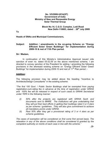 No. 3/5/2008-UICA(ST) Government of India Ministry of ... - Rsrdc.com