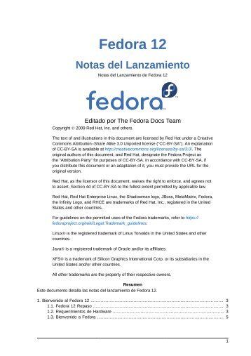 Notas del Lanzamiento de Fedora 12 - Fedora Documentation ...