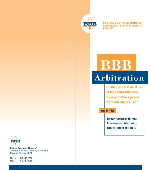 Arbitration BBB - Better Business Bureau
