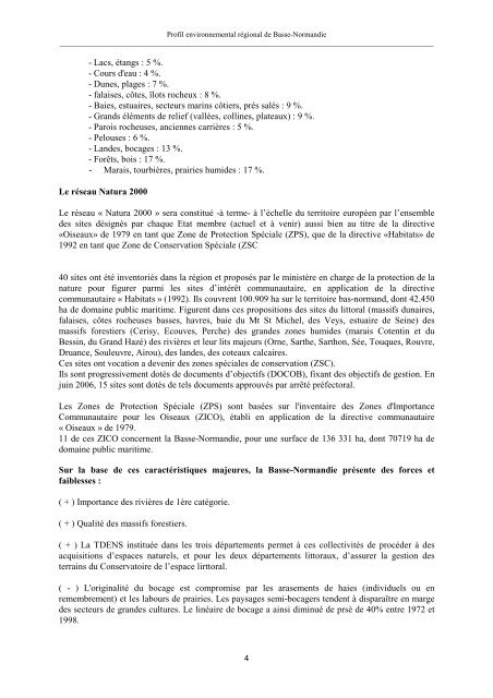 Profil rÃ©gional environnemental 2006 - DREAL Basse-Normandie