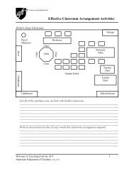 Effective Classroom Arrangement Activities