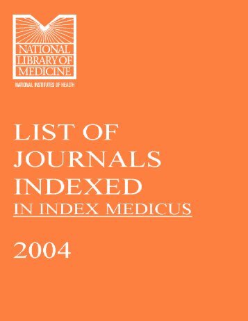 index medicus journal abbreviations