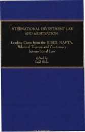 international investment law  and arbitration - International Council ...