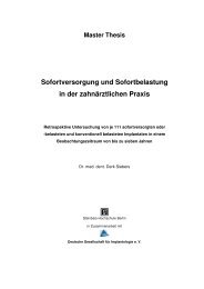 Sofortversorgung und Sofortbelastung in der ... - Dr. Siebers