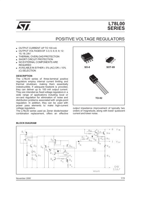 POSITIVE VOLTAGE REGULATORS - Pira.cz