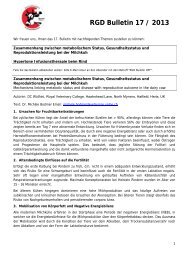 RGD Bulletin 17 / 2013 - RGD Rindergesundheitsdienst