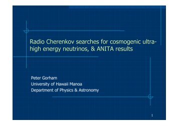 Radio detection of ultra-high energy neutrinos - Physics and ...