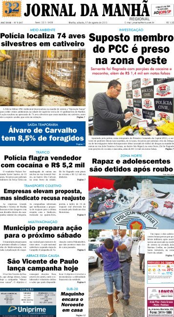 Suposto membro do PCC Ã© preso na zona Oeste - Jornal da ManhÃ£