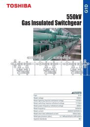 550kV Gas Insulated Switchgear (PDF:4351kb) - Toshiba