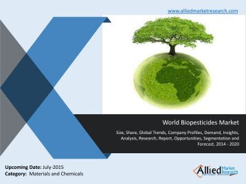 World Biopesticides Market Analysis, Trends, Demand, Opportunities and Forecasts 2014 -2020