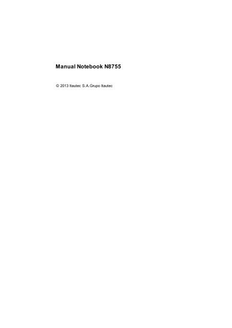 Manual Notebook N8755 - Itautec