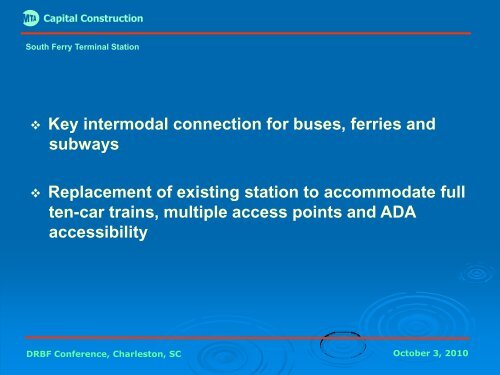 MTA Capital Construction - Dispute Resolution Board Foundation