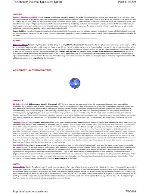 Page 1 of 330 The Monthly National Legislation Report 7/5/2010 ...