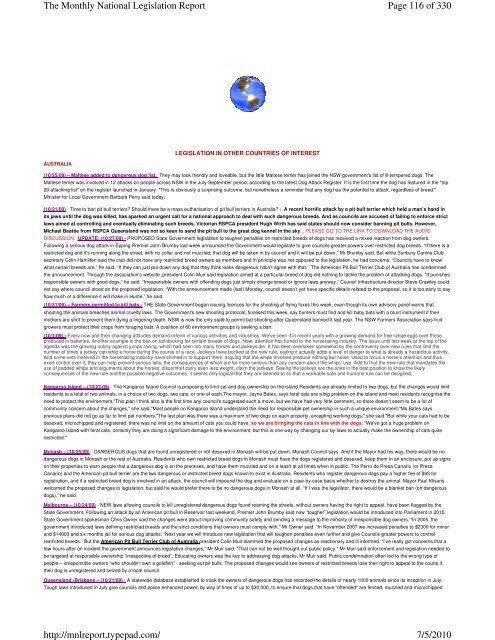 Page 1 of 330 The Monthly National Legislation Report 7/5/2010 ...