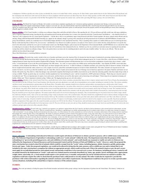 Page 1 of 330 The Monthly National Legislation Report 7/5/2010 ...