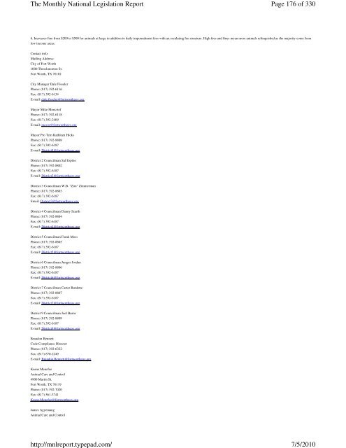 Page 1 of 330 The Monthly National Legislation Report 7/5/2010 ...