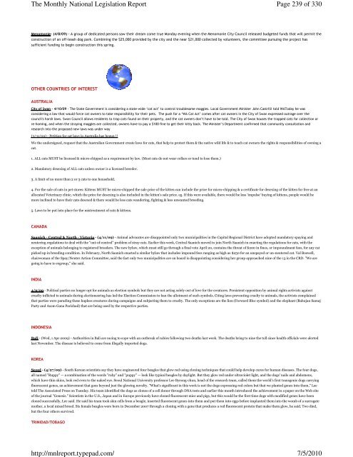 Page 1 of 330 The Monthly National Legislation Report 7/5/2010 ...