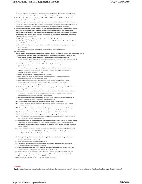 Page 1 of 330 The Monthly National Legislation Report 7/5/2010 ...