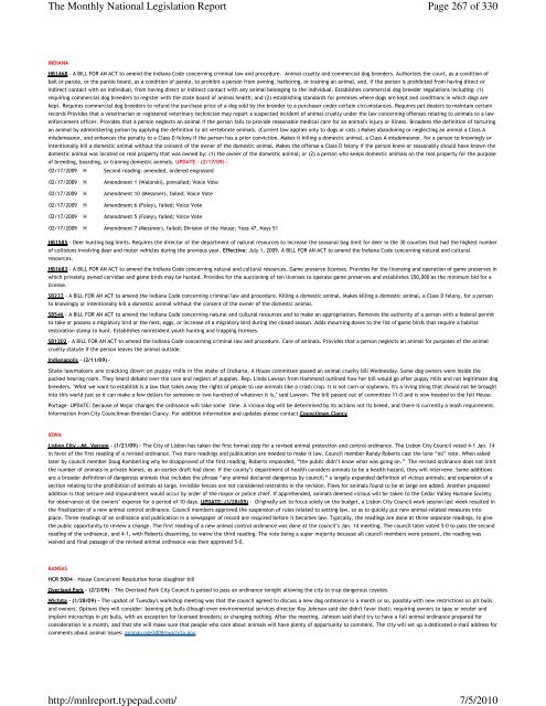 Page 1 of 330 The Monthly National Legislation Report 7/5/2010 ...