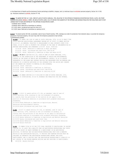 Page 1 of 330 The Monthly National Legislation Report 7/5/2010 ...