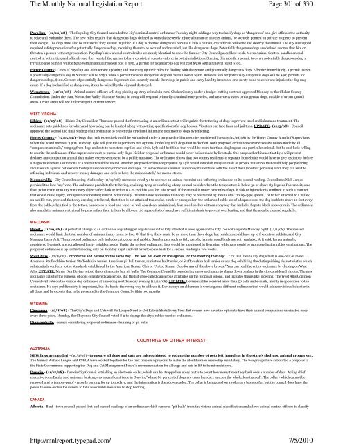 Page 1 of 330 The Monthly National Legislation Report 7/5/2010 ...