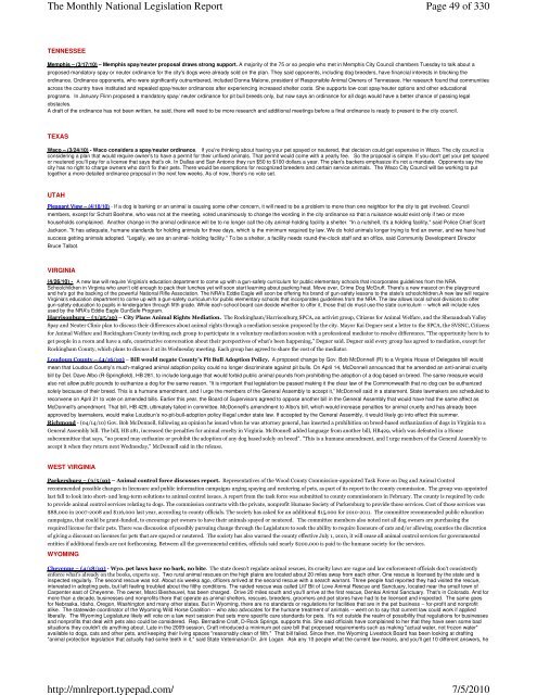 Page 1 of 330 The Monthly National Legislation Report 7/5/2010 ...