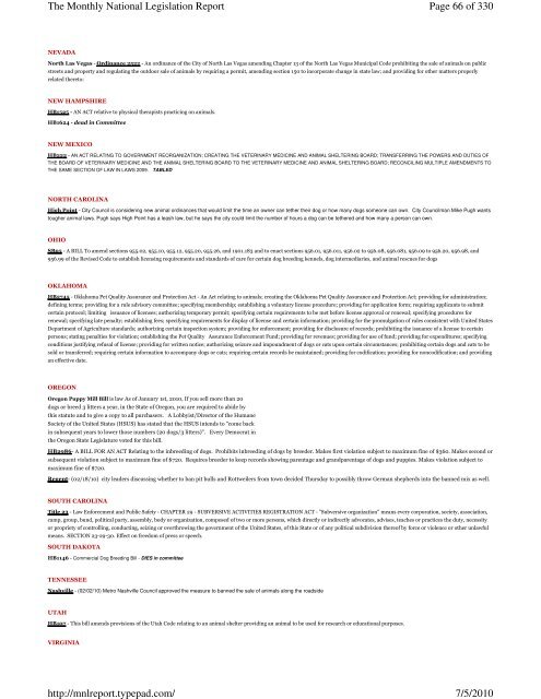 Page 1 of 330 The Monthly National Legislation Report 7/5/2010 ...