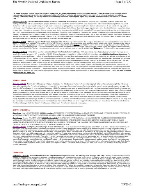 Page 1 of 330 The Monthly National Legislation Report 7/5/2010 ...