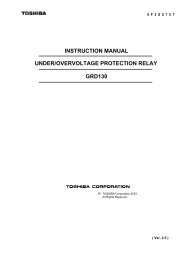 instruction manual under/overvoltage protection relay ... - Toshiba