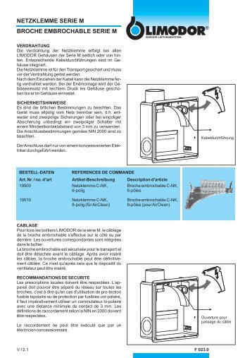 NETZKLEMME SERIE M BROCHE EMBROCHABLE SERIE M