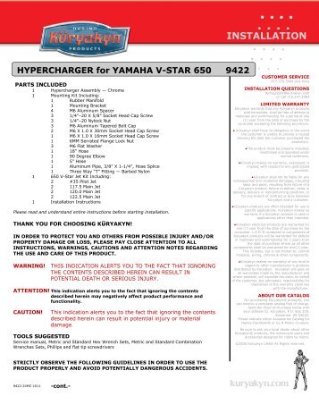 HYPERCHARGER for YAMAHA V-STAR 650 9422 - MotoSport