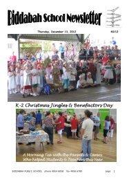 K-2 Christmas Jingles & Benefactors Day - Biddabah Public School