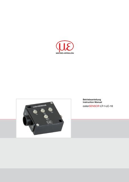 colorSENSOR LT-1-LC-10 - Micro-Epsilon Messtechnik GmbH & Co ...