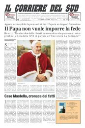 Il Papa non vuole imporre la fede - Corriere Del Sud