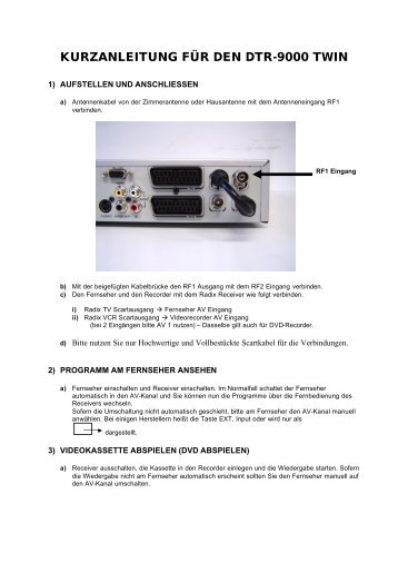 DTR-9000 TWIN ANLEITUNG - Radix