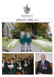 UPDATE APRIL 2013 - Hereworth School
