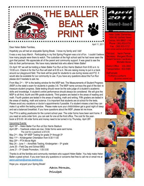 Aaron Parman, Aaron Parman, Principal Principal - Camas School ...