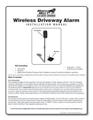 Wireless Driveway Alarm - Gates That Open, LLC