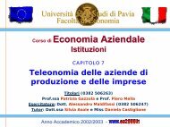 QL - Economia Aziendale Online - UniversitÃ  degli studi di Pavia