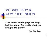 VOCABULARY & COMPREHENSION