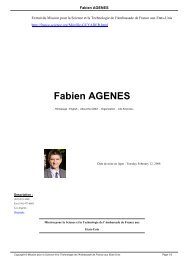 Fabien AGENES - Mission pour la Science et la Technologie ...