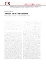 Kirche und Sozialismus standpunkte - RLS