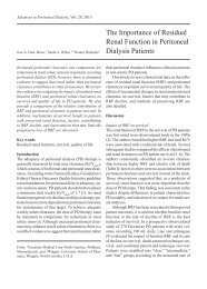 The Importance of Residual Renal Function in Peritoneal Dialysis ...