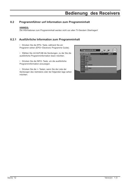 D Programmieren des Receivers - Radix