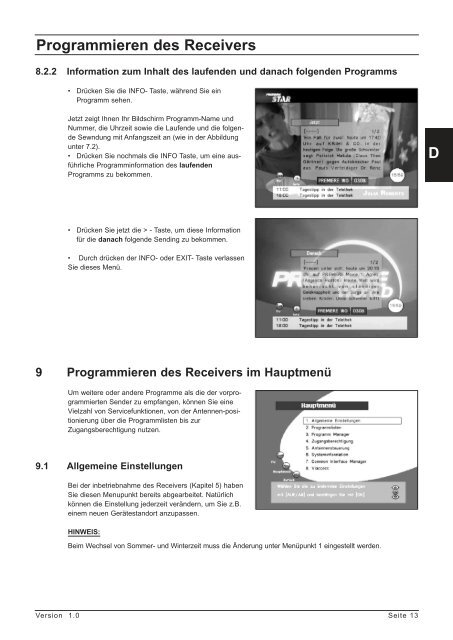 D Programmieren des Receivers - Radix