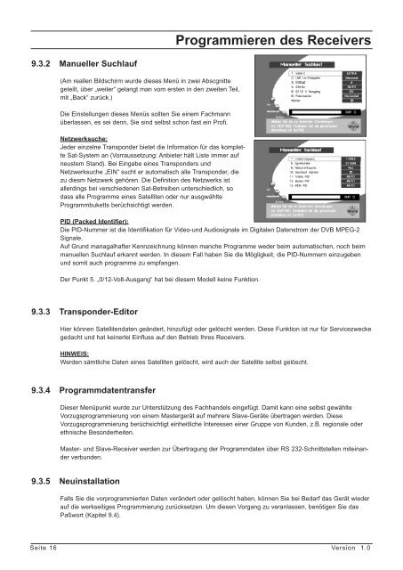 D Programmieren des Receivers - Radix