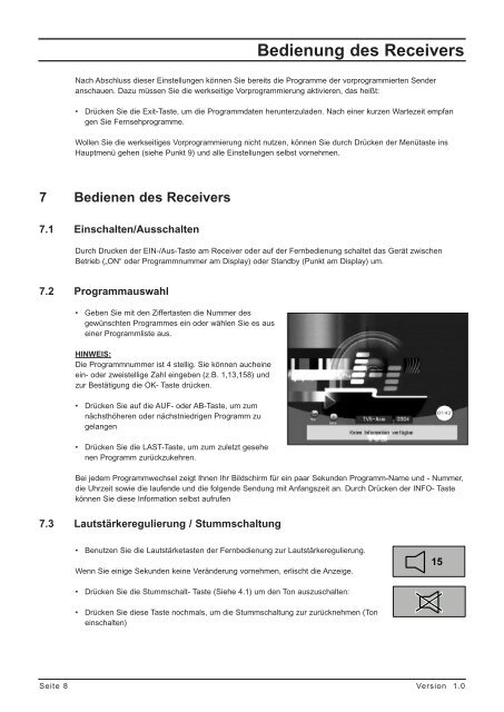 D Programmieren des Receivers - Radix