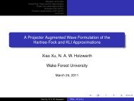 A Projector Augmented Wave Formulation of the Hartree-Fock and ...