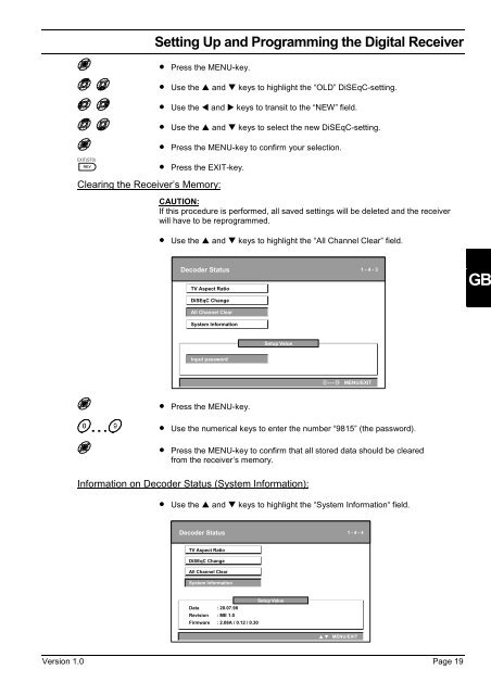 Setting Up and Programming the Digital Receiver - Radix