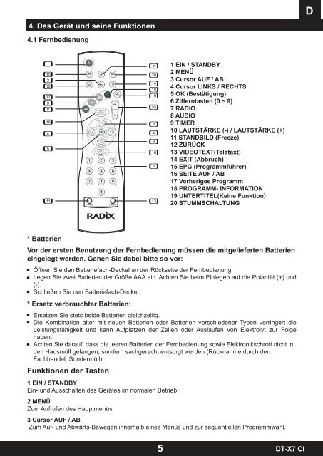 DT-X7 CI - Radix